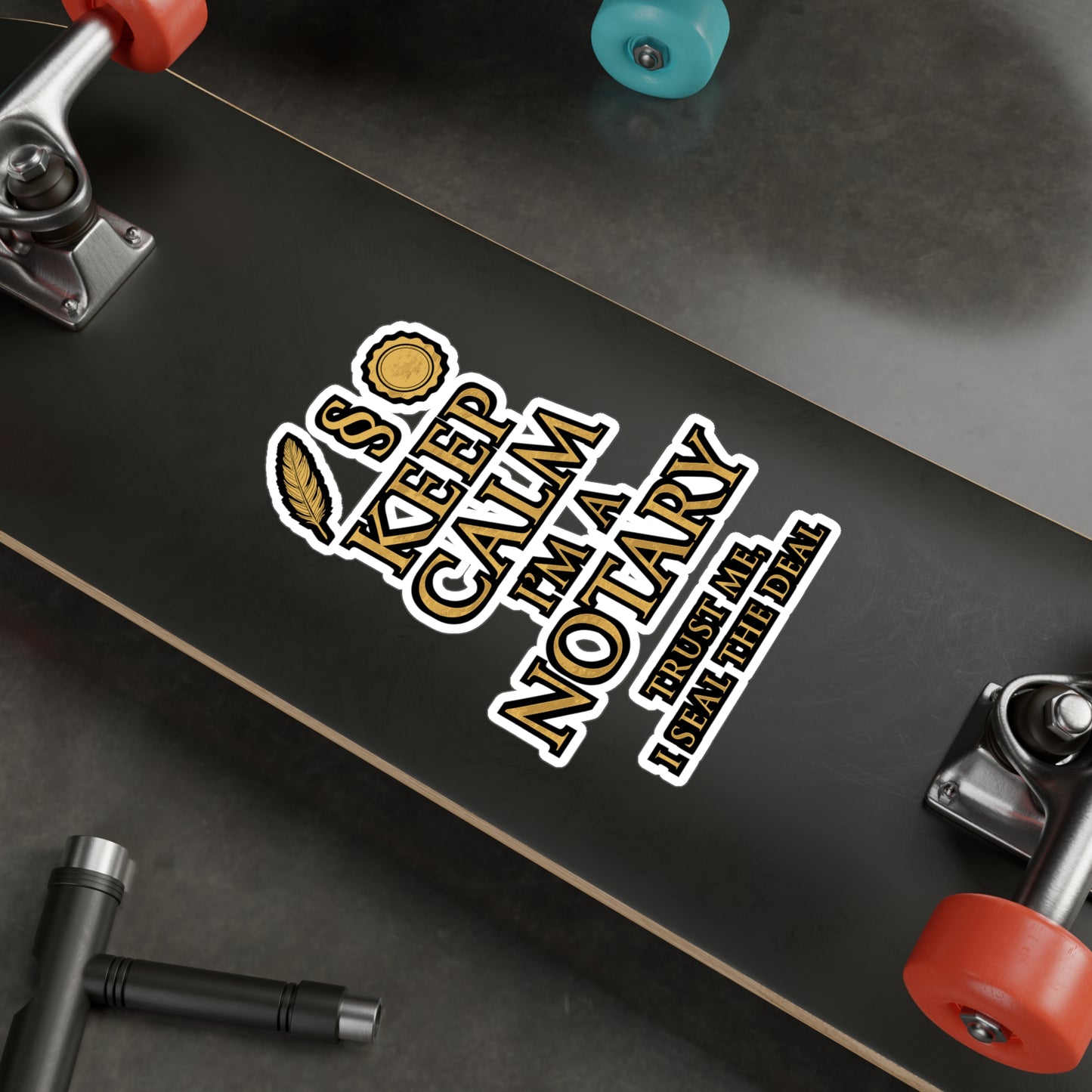 Keep Calm I'm A Notary – Lawyer Sticker for Laptop, Water Bottle & Vinyl Decal | Legal Professional Gift