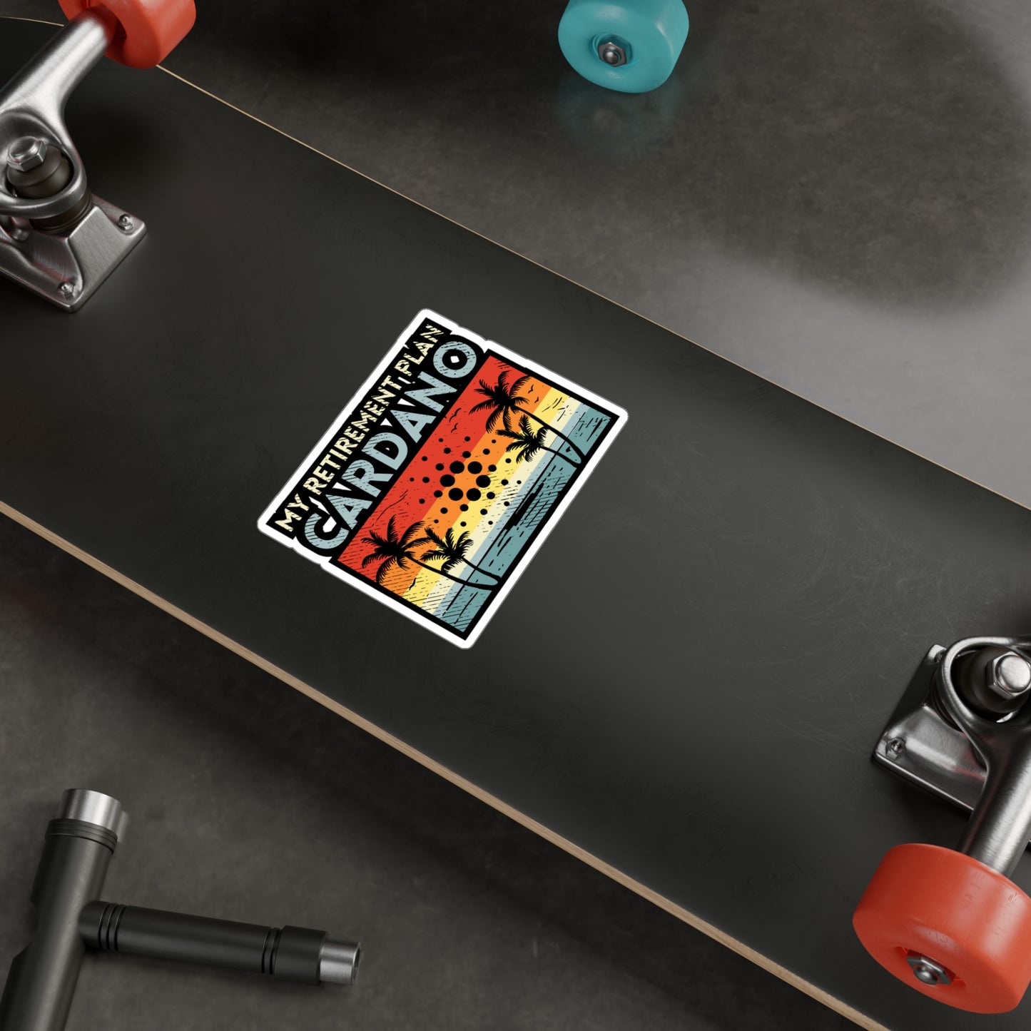 My Retirement Plan Cardano - Cryptocurrency Sticker for Window Laptop Sticker. Water Bottle Sticker, Vinyl Retired Decal - Cryptocurrency Gift