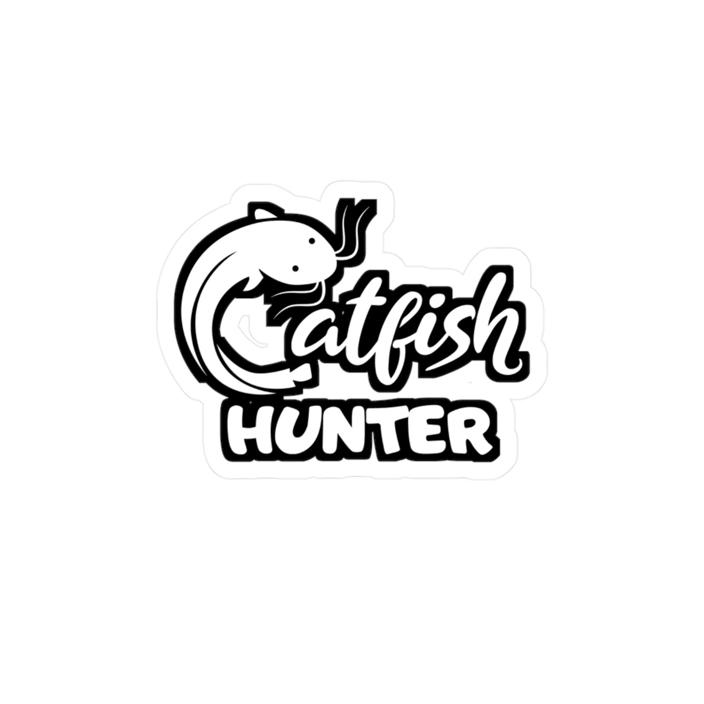 Catfish Hunter - Fishing Sticker for Car Window Laptop Sticker. Water Bottle Sticker, Vinyl Fish Decal, Outdoors Sticker - Fishing Gift