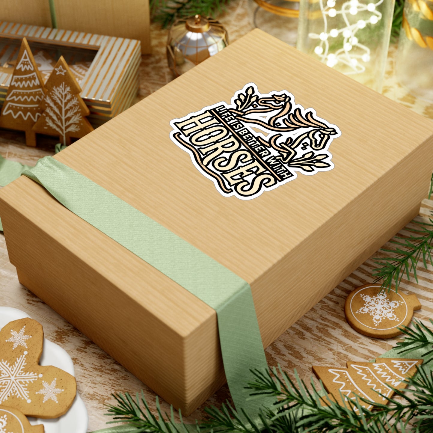 Life Is Better With Horses – Horse Sticker for Laptop or Water Bottle | Vinyl Equestrian Decal, Horse Lover Gift