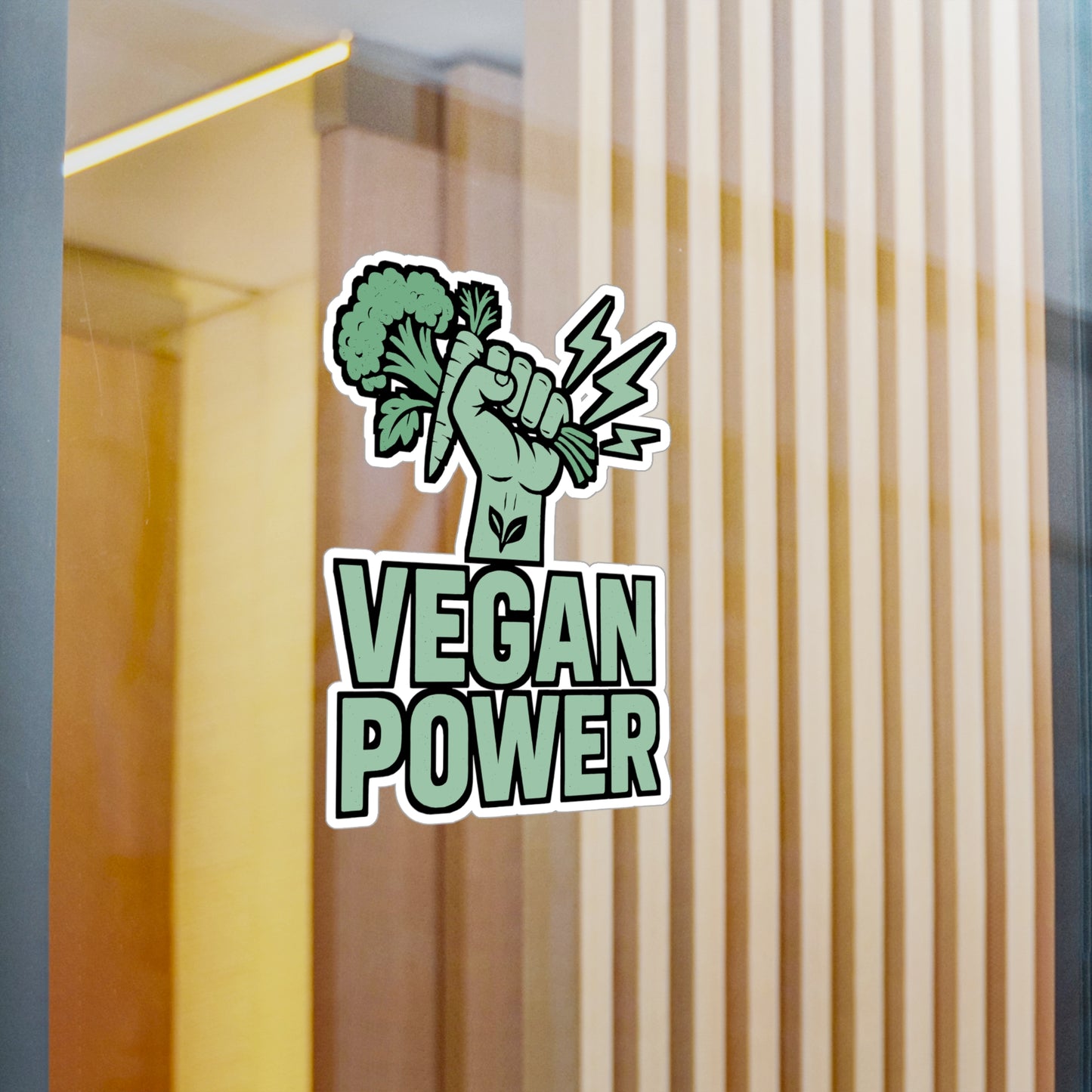 Vegan Sticker – Vegan Power Plant Diet Decals, Waterproof Vinyl, for Laptop, Water Bottle, Inspirational Vegan Gift