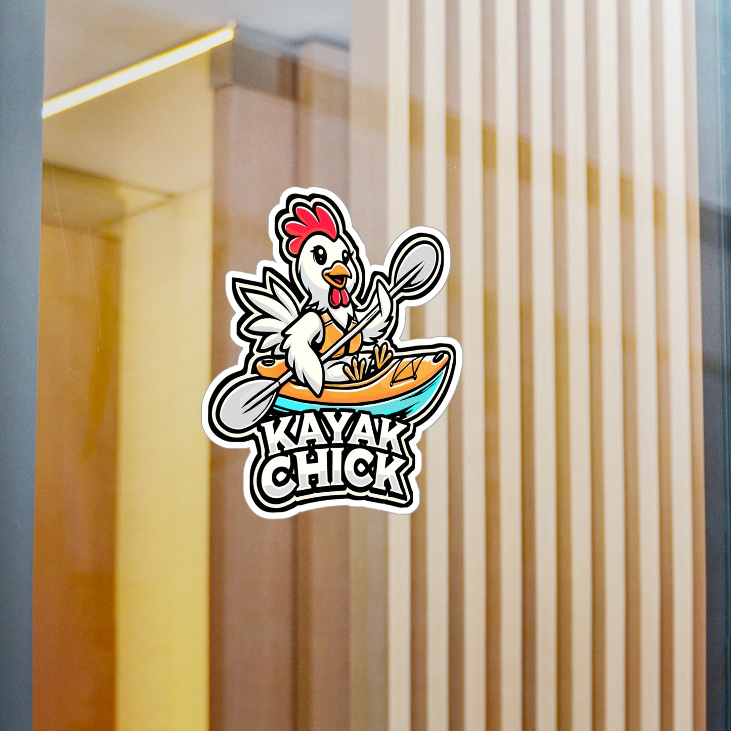 Kayak Chick – Vinyl Kayaking Decal for Car Window, Laptop & Water Bottle | Kayak Gift, Canoe Sticker