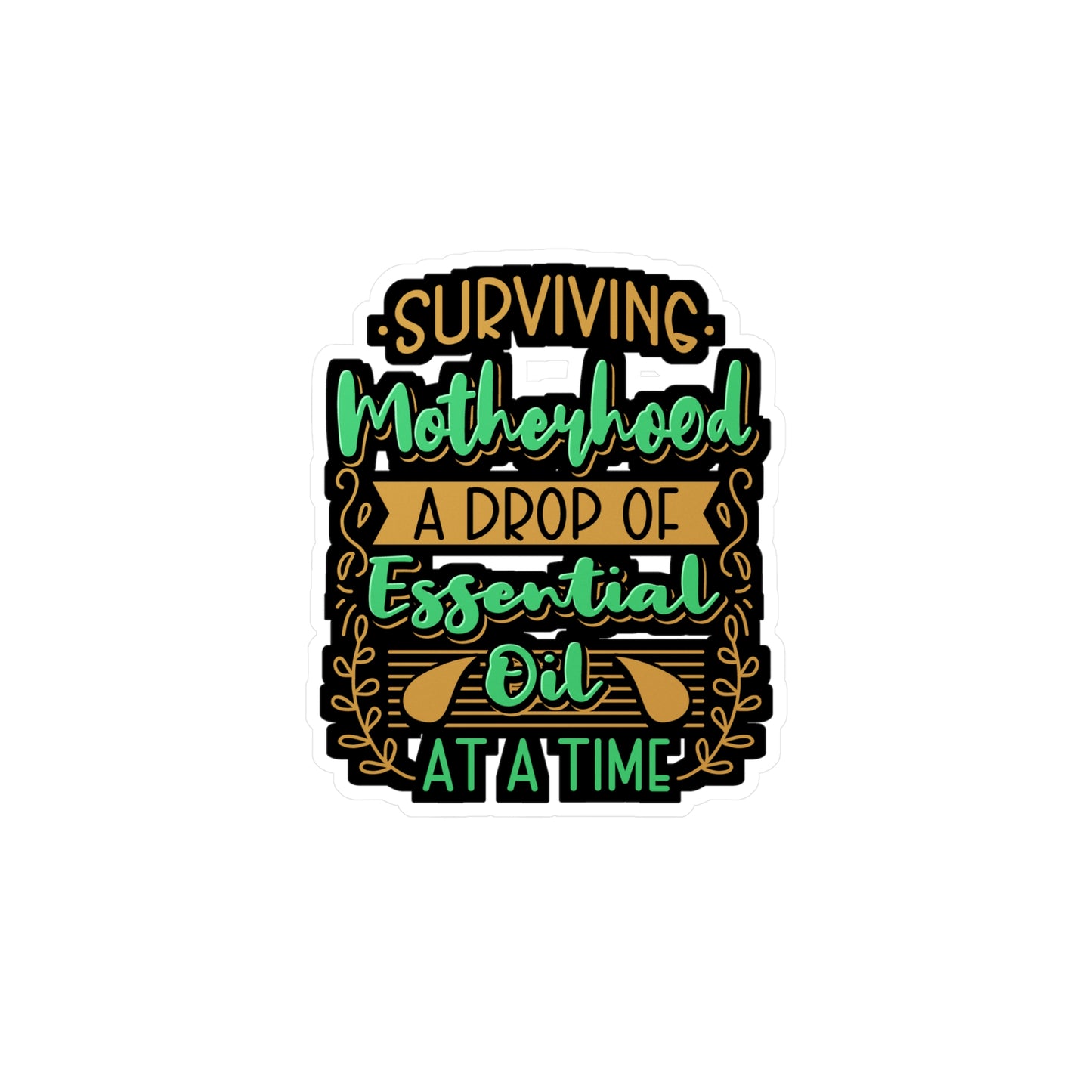 Surviving Motherhood Essential Oil | Cypress Sticker | Tree Decals | Botanical Laptop Sticker | Cypress Gift | Tree Gift