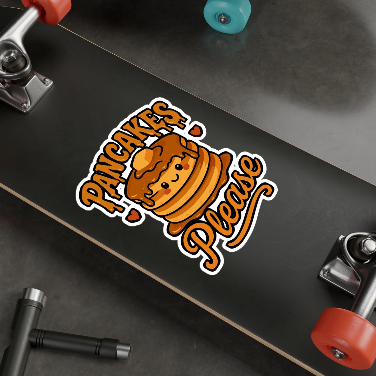 Pancakes Please - Pancakes Sticker for Laptop, Water Bottle, Kids & Teens, Cute Breakfast Lover Gift Idea
