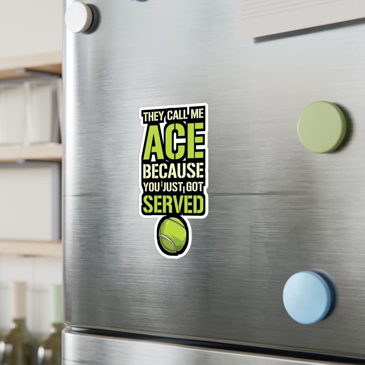 They Call Me Ace Because You Just Got Served - Padel Sticker for Laptop Sticker. Water Bottle Sticker, Vinyl Padel court Decal - Padel Gift