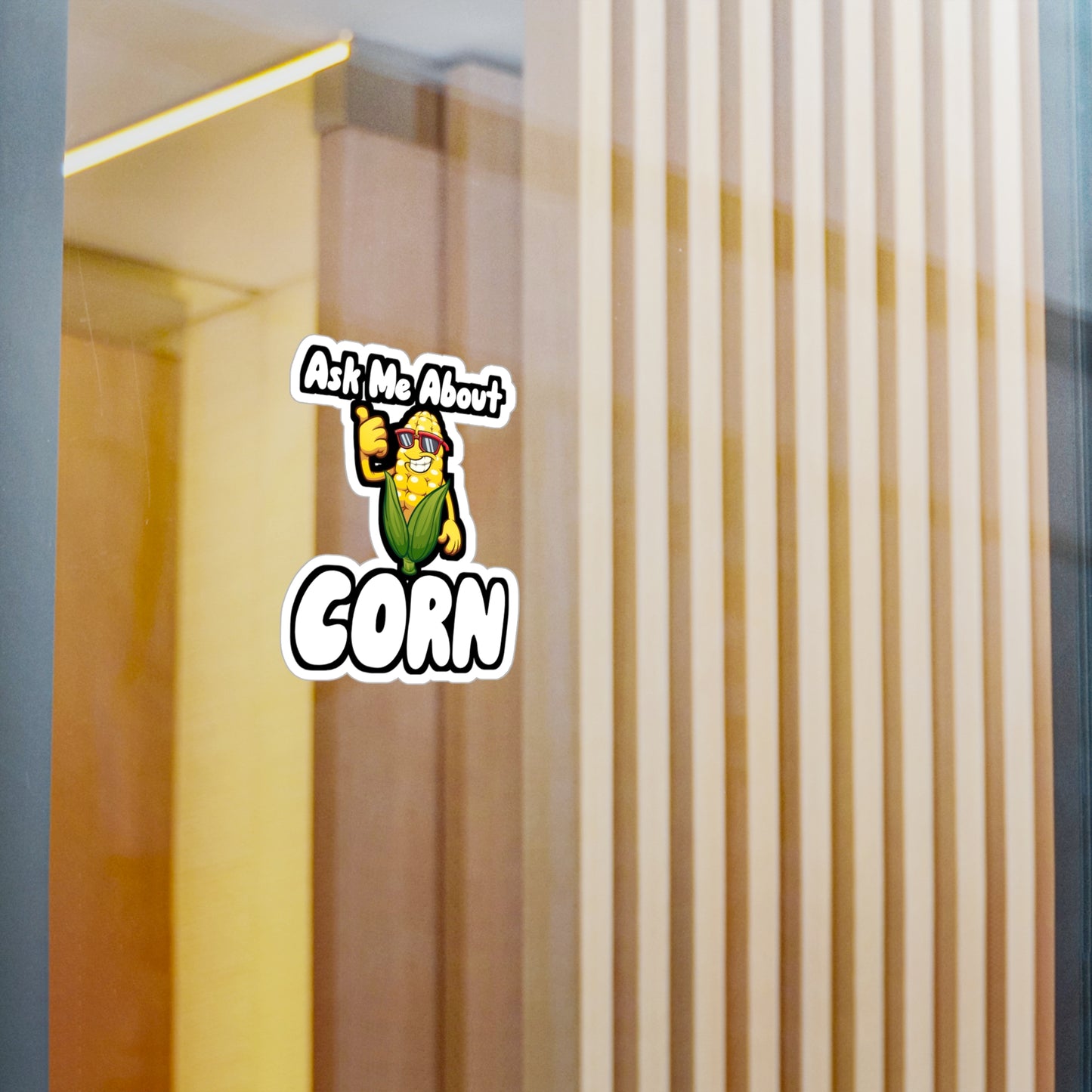 Ask Me About Corn - Farmer Sticker for Wall, Laptop, Window, Truck, Car Farmer Gift Vinyl Farm Decal Sticker