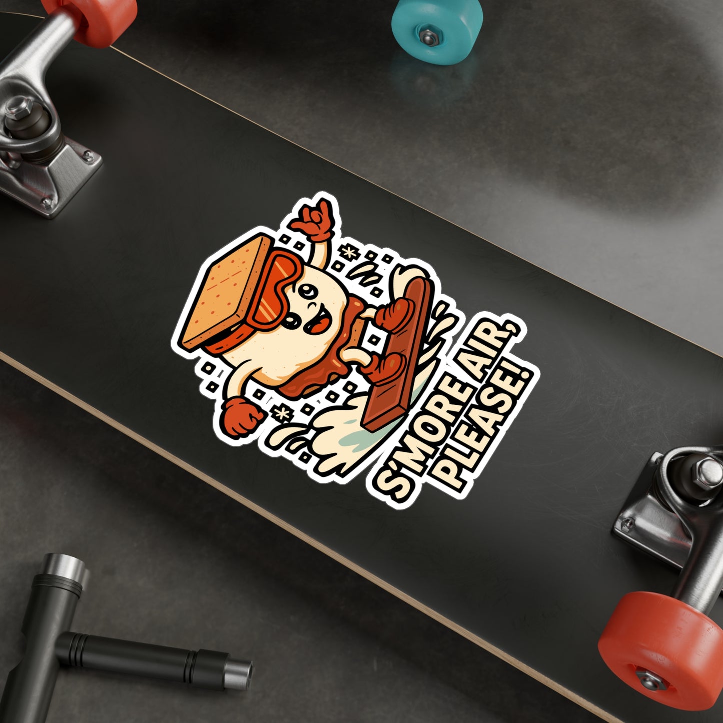 S’more air, please - Snowboard Sticker for Laptop, Water Bottle, Snowboarders Gift, Cool Snowboarding Decal for Teens & Adults