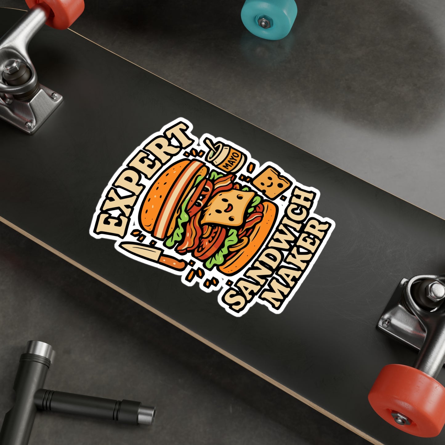 Expert Sandwich Maker – Funny Vinyl Sticker for Laptop or Water Bottle | Foodie Humor Decal, Sandwich Lover Gift