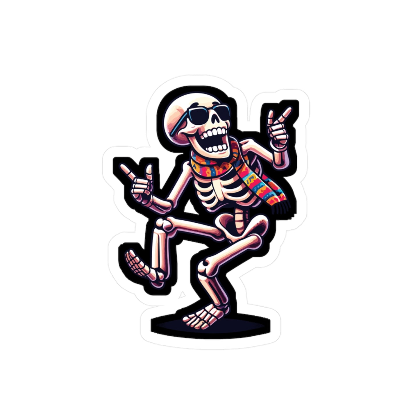 Dancing Skeleton - Skeleton Sticker for Car Window Laptop Sticker. Water Bottle Sticker, Vinyl Dancing Decal, Bones Sticker - Skeleton Gift