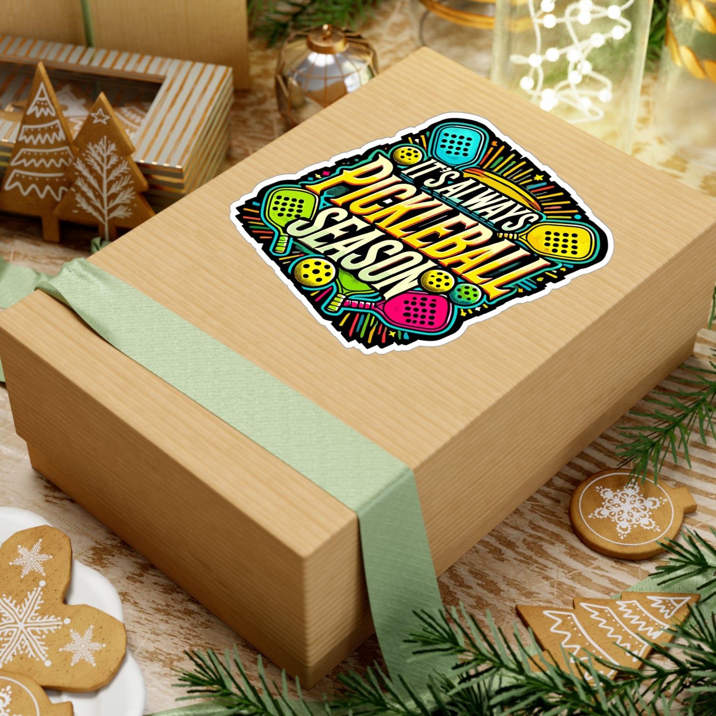 It's Always Pickleball Season - Pickleball Sticker for Laptop Sticker. Water Bottle Sticker, Vinyl Dink Decal - Pickleball Gift