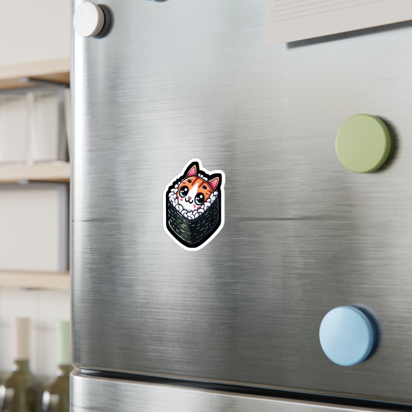 Sushi Cat - Sushi Sticker for Car Laptop Sticker. Water Bottle Sticker, Vinyl Fish Decal, Rolls Sticker - Sushi Gift