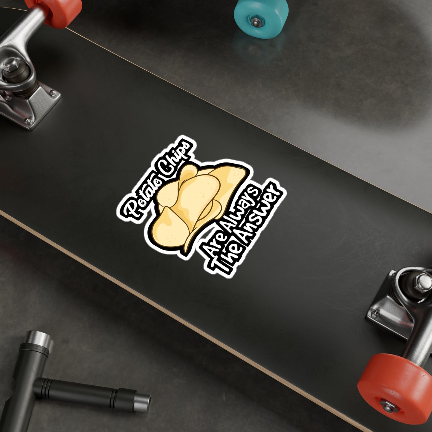 Potato Chips Are Always The Answer - French-fries Sticker for Laptop Sticker. Water Bottle Sticker, Vinyl Potatoes Decal - French-fries Gift