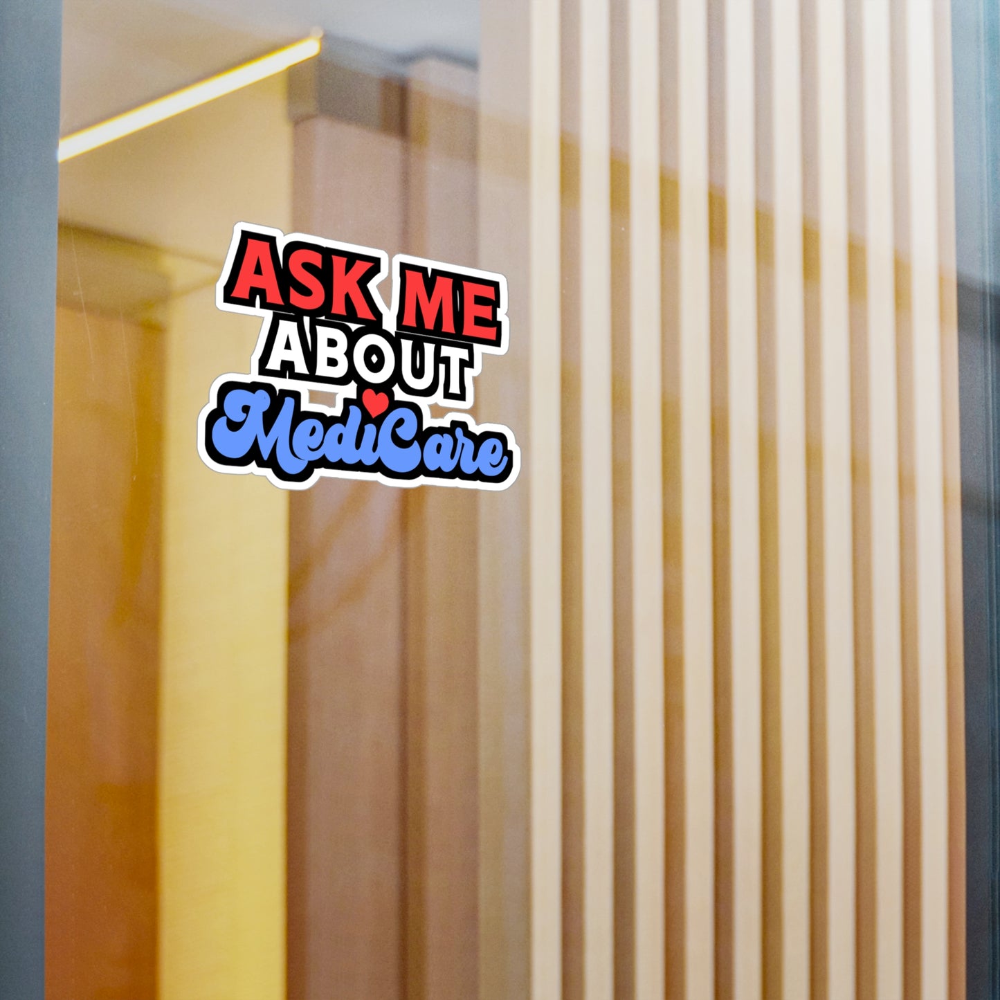 Ask Me About MediCare | Insurance-agent Sticker | Policy Decals | Premium Laptop Sticker | Insurance-agent Gift | Policy Gift