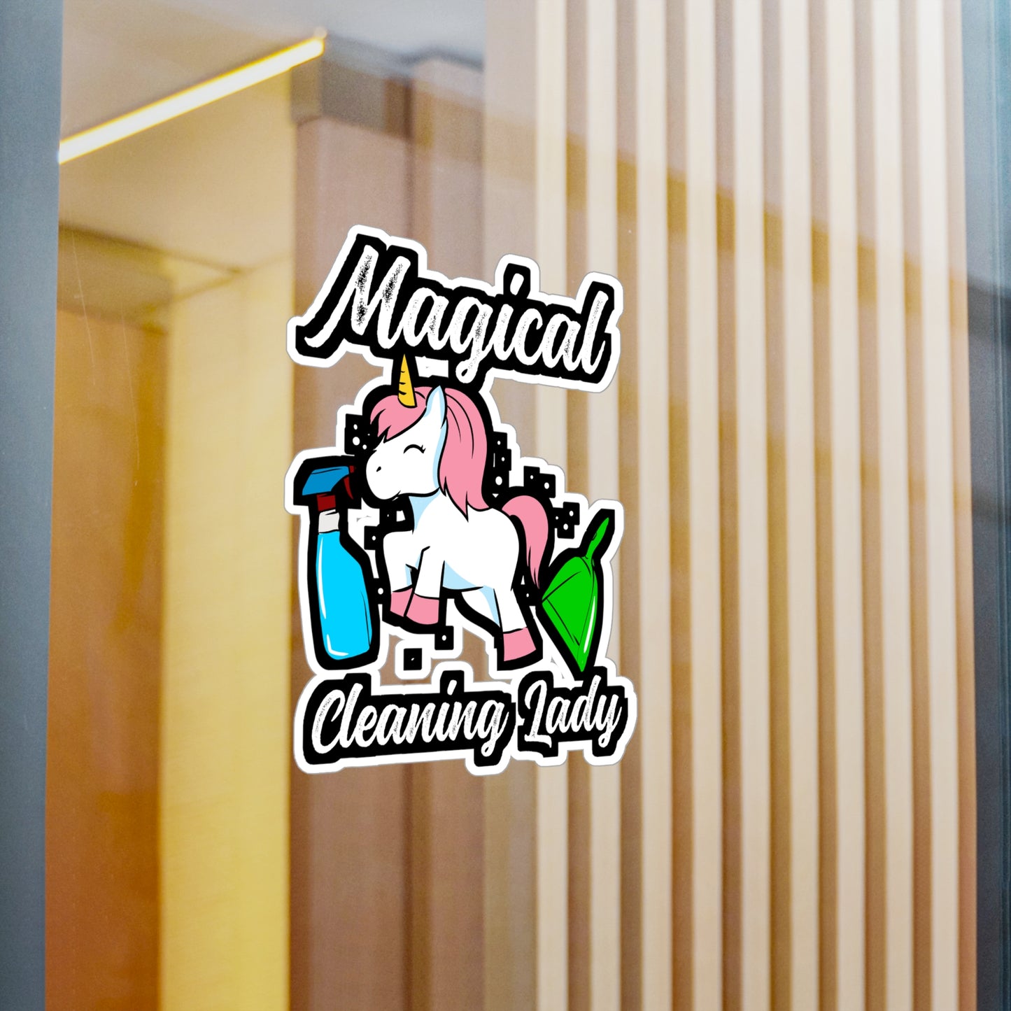 Unicorn cleaning lady - Housekeeping Sticker for Laptop Sticker. Water Bottle Sticker, Vinyl Housekeeper Decal - Housekeeping Gift