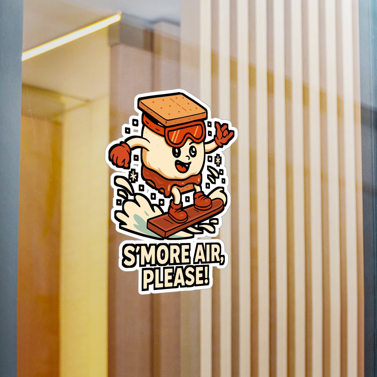 S’more air, please - Snowboard Sticker for Laptop, Water Bottle, Snowboarders Gift, Cool Snowboarding Decal for Teens & Adults