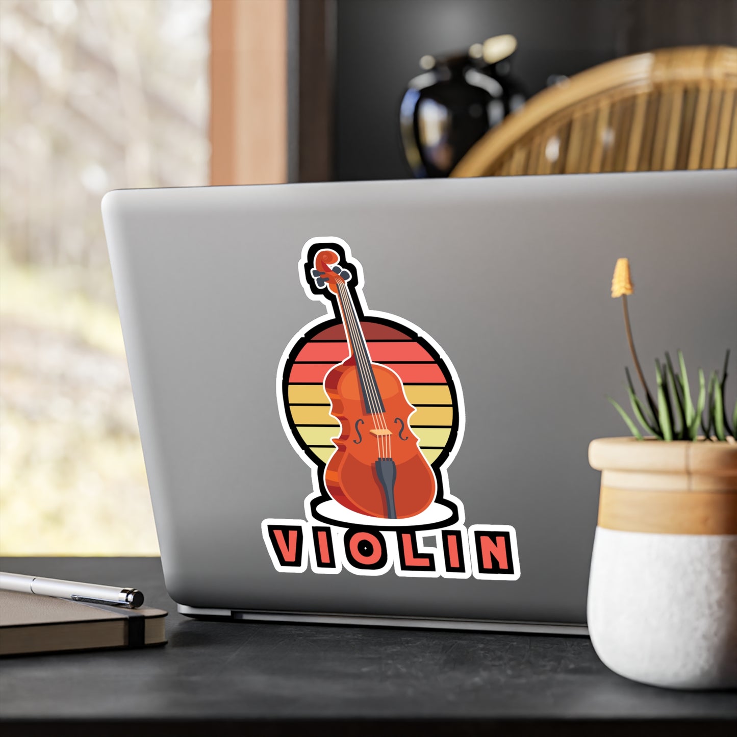 Violin - Teacher Sticker for Car Window Laptop Sticker. Water Bottle Sticker, Vinyl Musical Decal, Violin Sticker - Teacher Gift