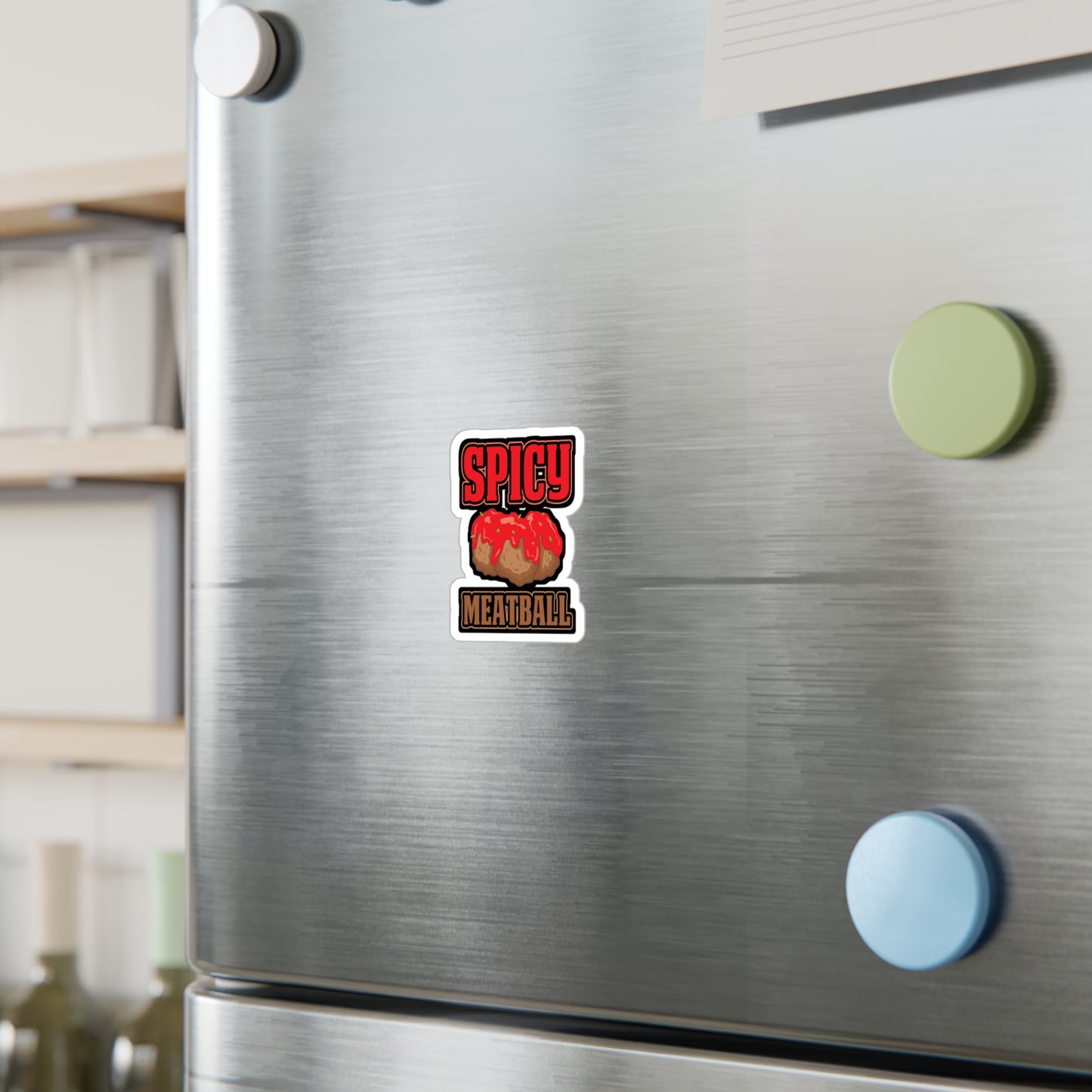 Spicy Meatball - Meatball Sticker for Car Window Laptop Sticker. Water Bottle Sticker, Vinyl Italian Decal, Cuisine Sticker - Meatball Gift