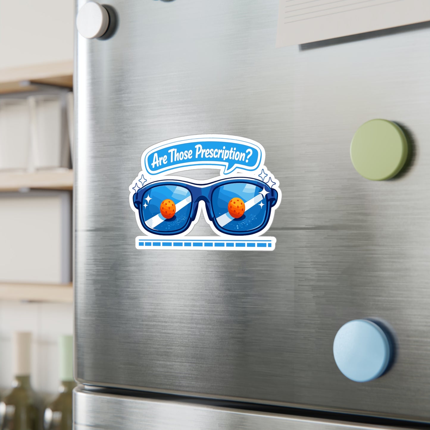 Pickleball Sticker “Are Those Prescription?” Funny Pickleball Athlete Design, Waterproof Vinyl Decals for Laptop Water Bottle Competition