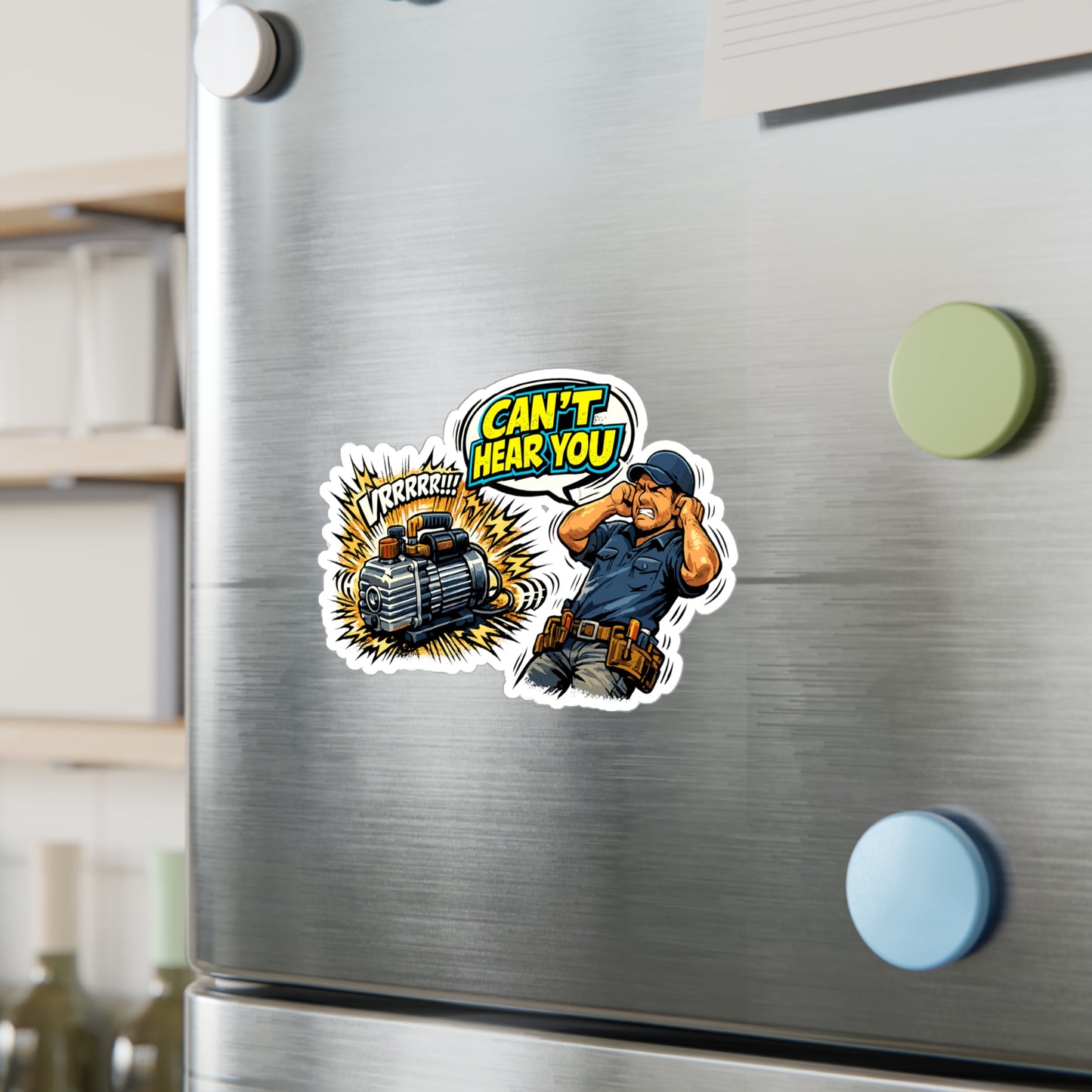 HVAC technician Sticker “Can’t hear you” Funny Vinyl Waterproof sticker decals for Laptop Water Bottle, HVAC Wife Girlfriend