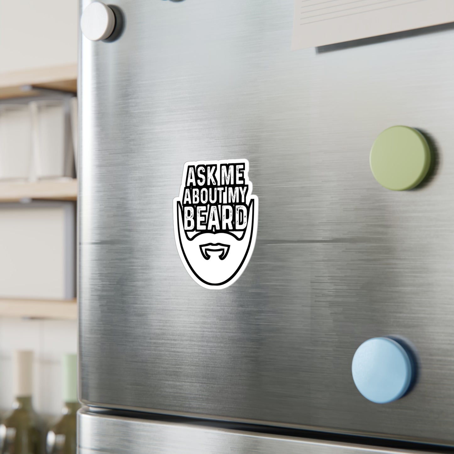 Ask Me About My Beard - Beard Sticker for Car Window Laptop Sticker. Water Bottle Sticker, Vinyl Bearded Decal, Man Sticker - Beard Gift