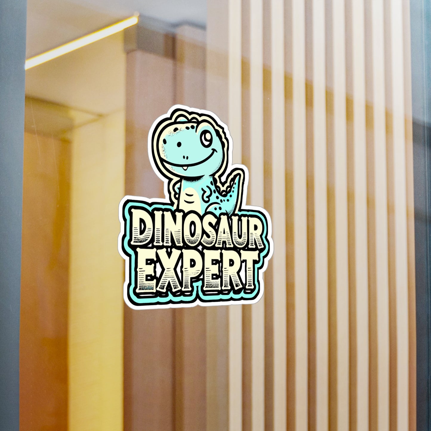 Dinosaur Expert – Vinyl Sticker for Laptop or Water Bottle | Paleontologist Gift, Dinosaur Décal
