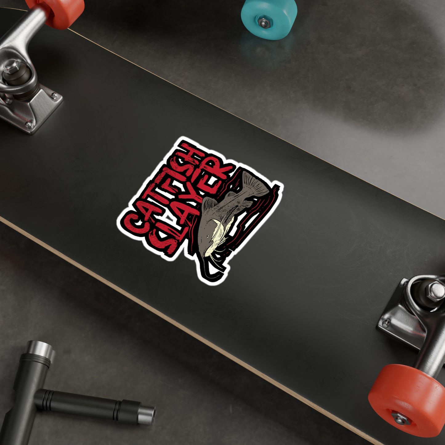 Catfish Slayer - Catfish Sticker for Car Window Wall Laptop Sticker. Water Bottle Sticker, Vinyl Goonch Decal, Bait Sticker - Catfish Gift