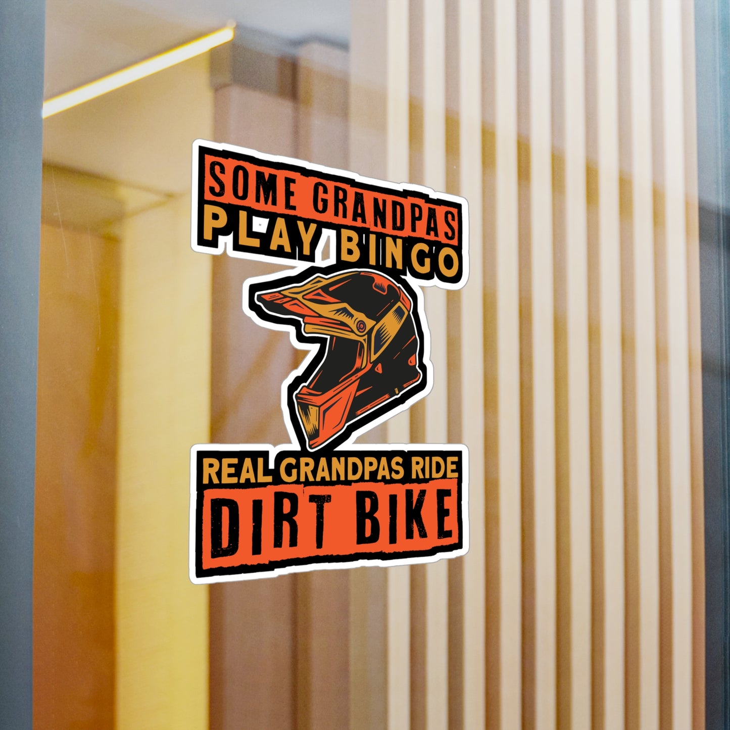 Some Grandpas Play Bingo - Dirt bike Sticker for Laptop Sticker. Water Bottle Sticker, Vinyl Dirt biker Decal - Dirt bike Gift