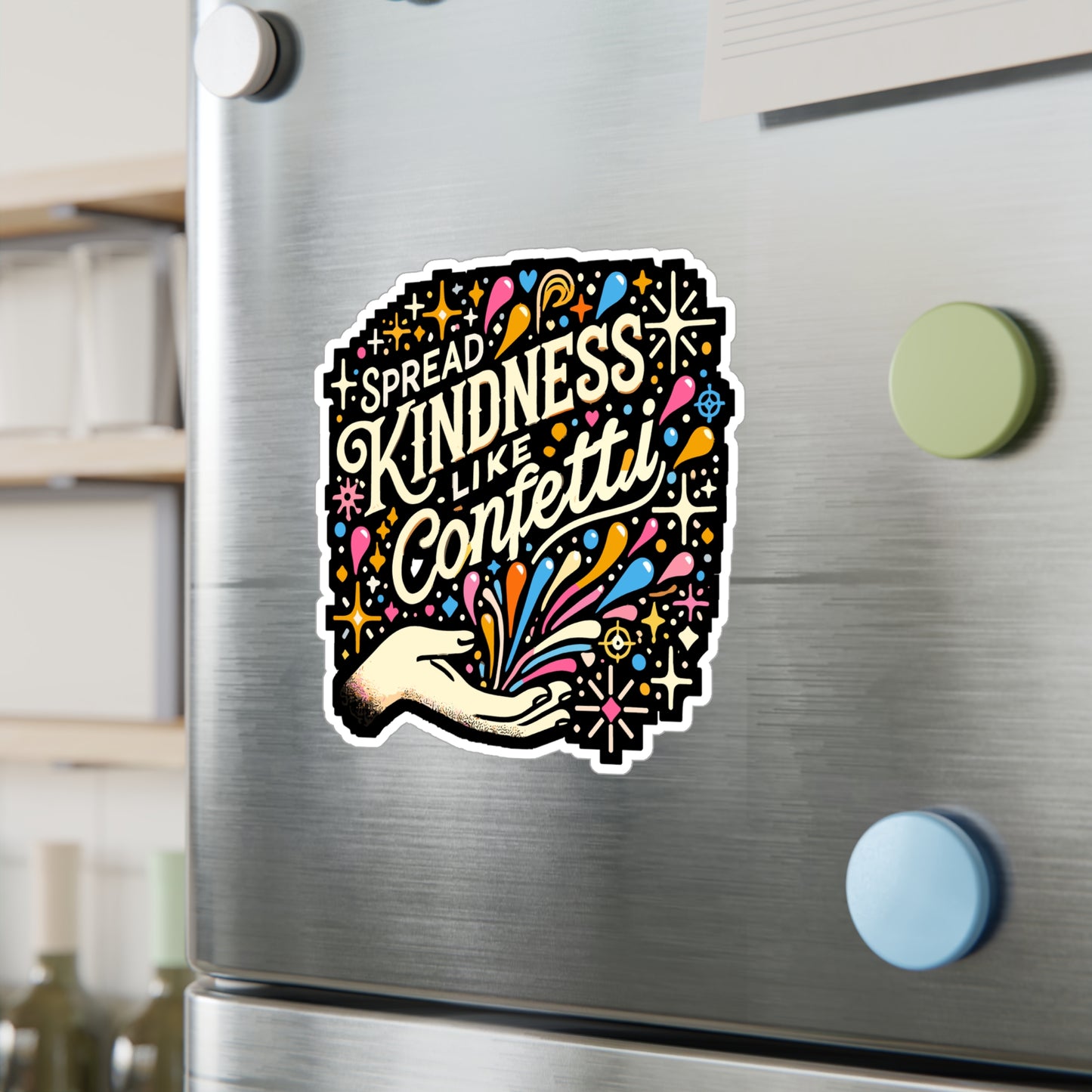 Spread Kindness Like Confetti - Kindness Sticker for Laptop Sticker. Water Bottle Sticker, Vinyl Confetti Decal - Kindness Gift