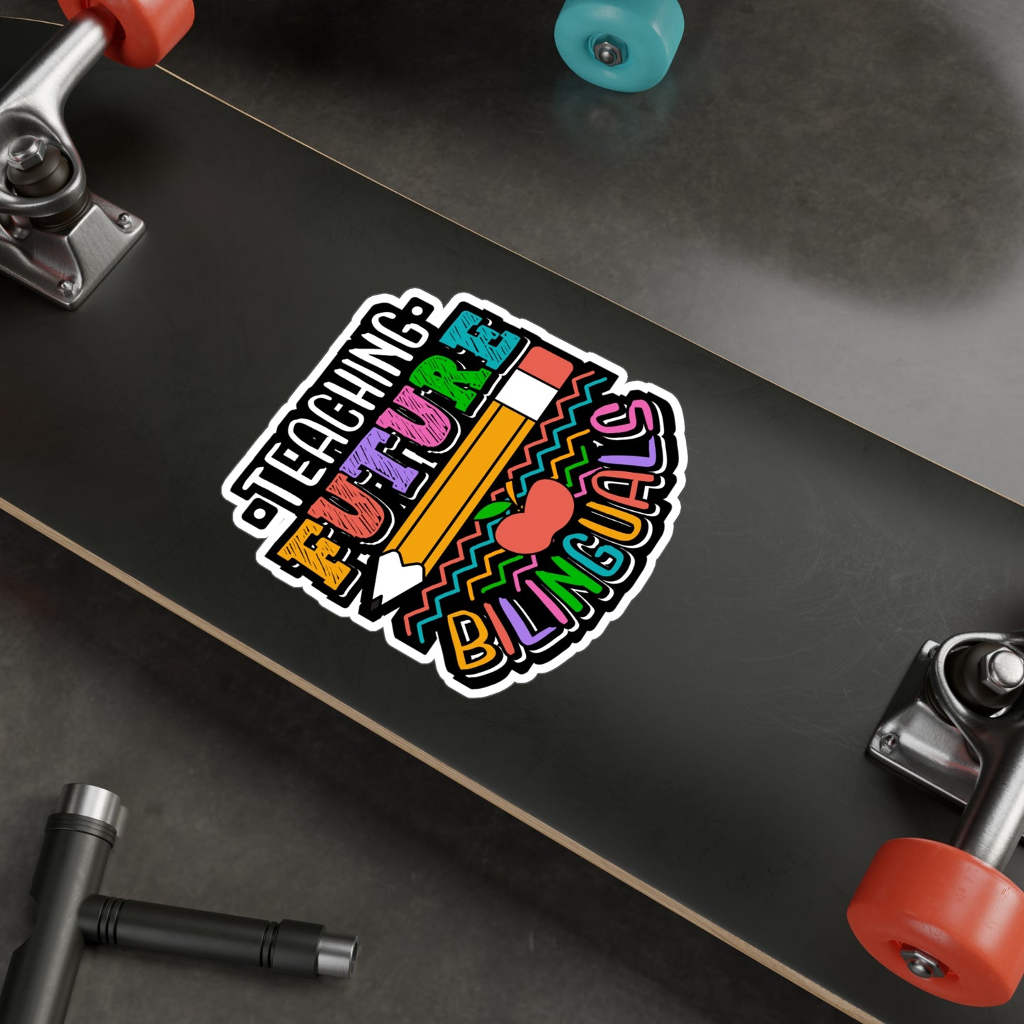 Teaching Future Bilinguals - Spanish Sticker for Laptop Sticker. Water Bottle Sticker, Vinyl Bilingual Decal - Spanish Gift