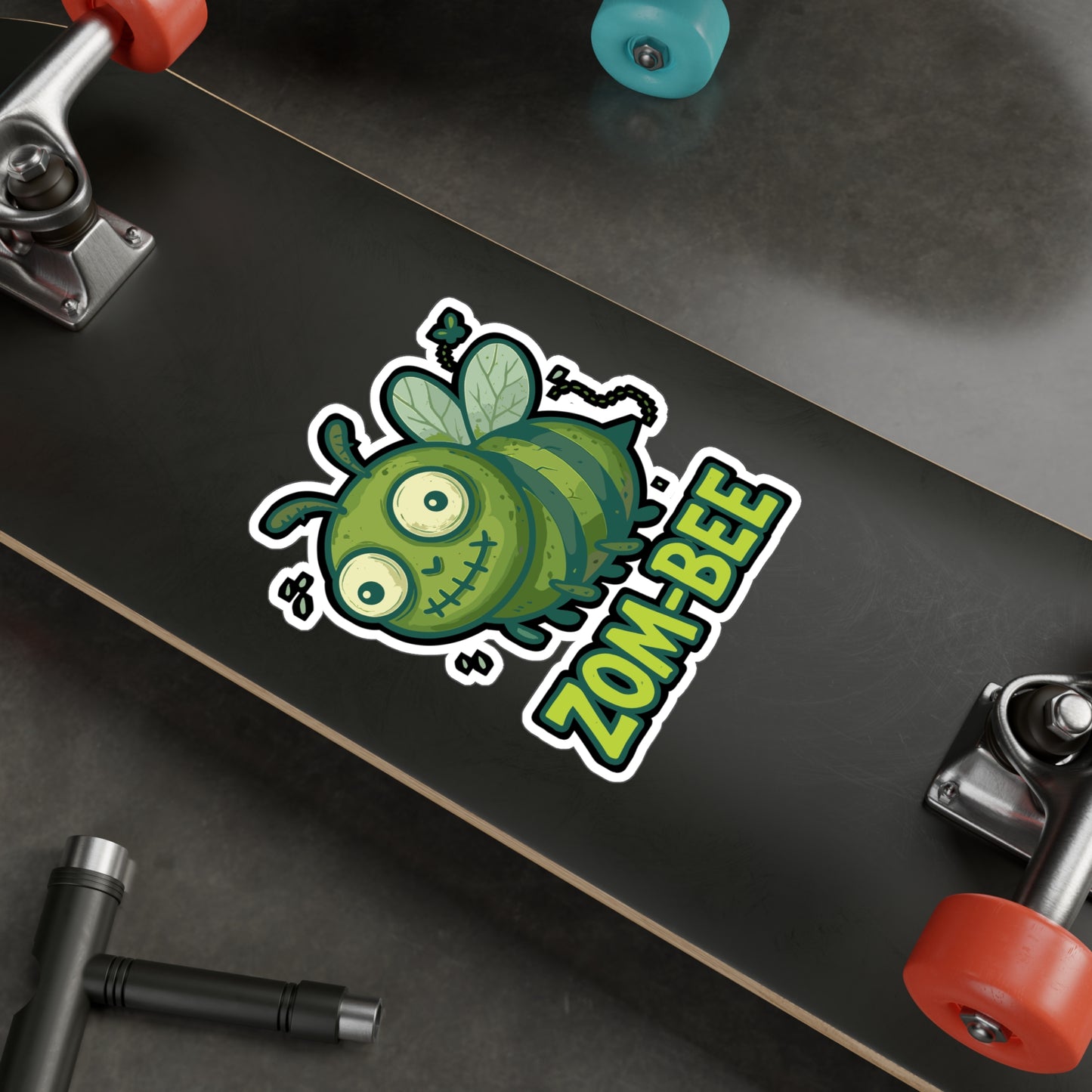 Zombie Sticker – Fun "Zom Bee" Decals for Laptop or Water Bottle, Undead Insect Vinyl Waterproof Design, Perfect Bee Gift
