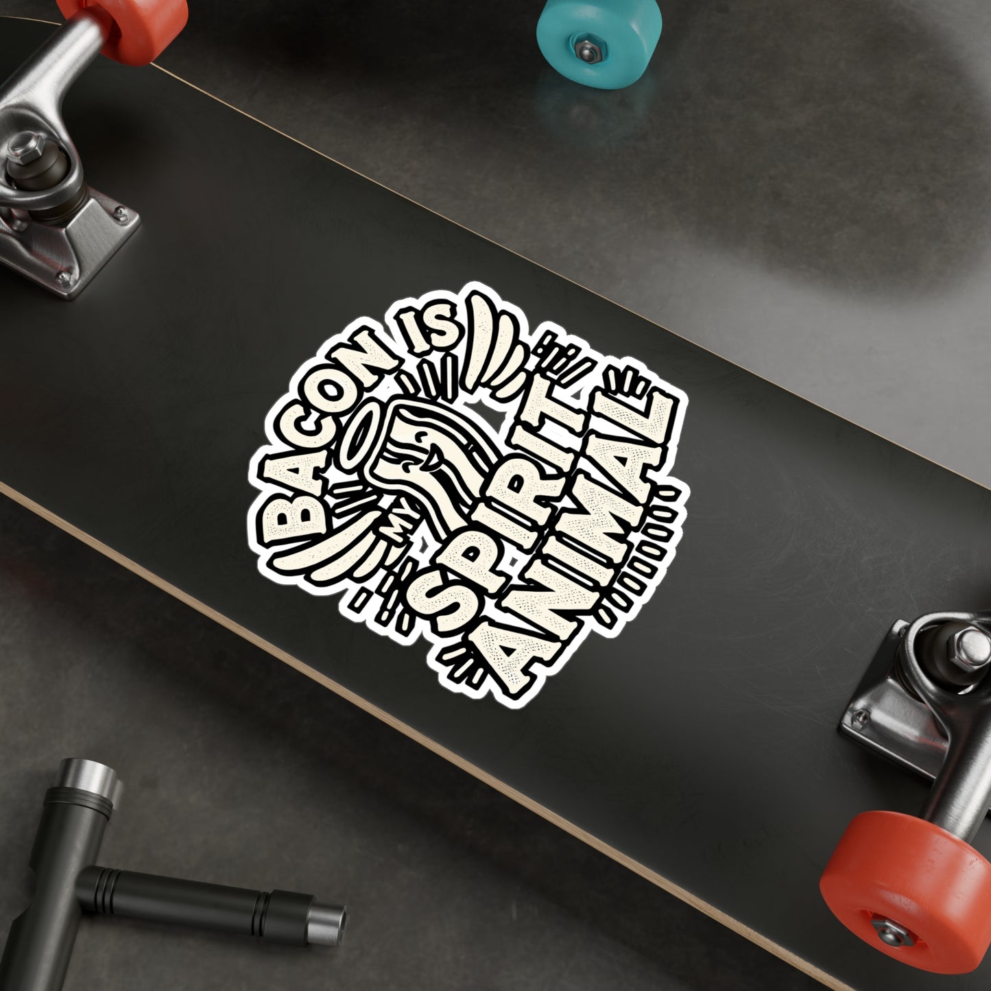 Bacon Is My Spirit Animal – Vinyl Sticker for Laptop or Water Bottle | Funny Bacon Lover Gift, Spirit Animal Decal