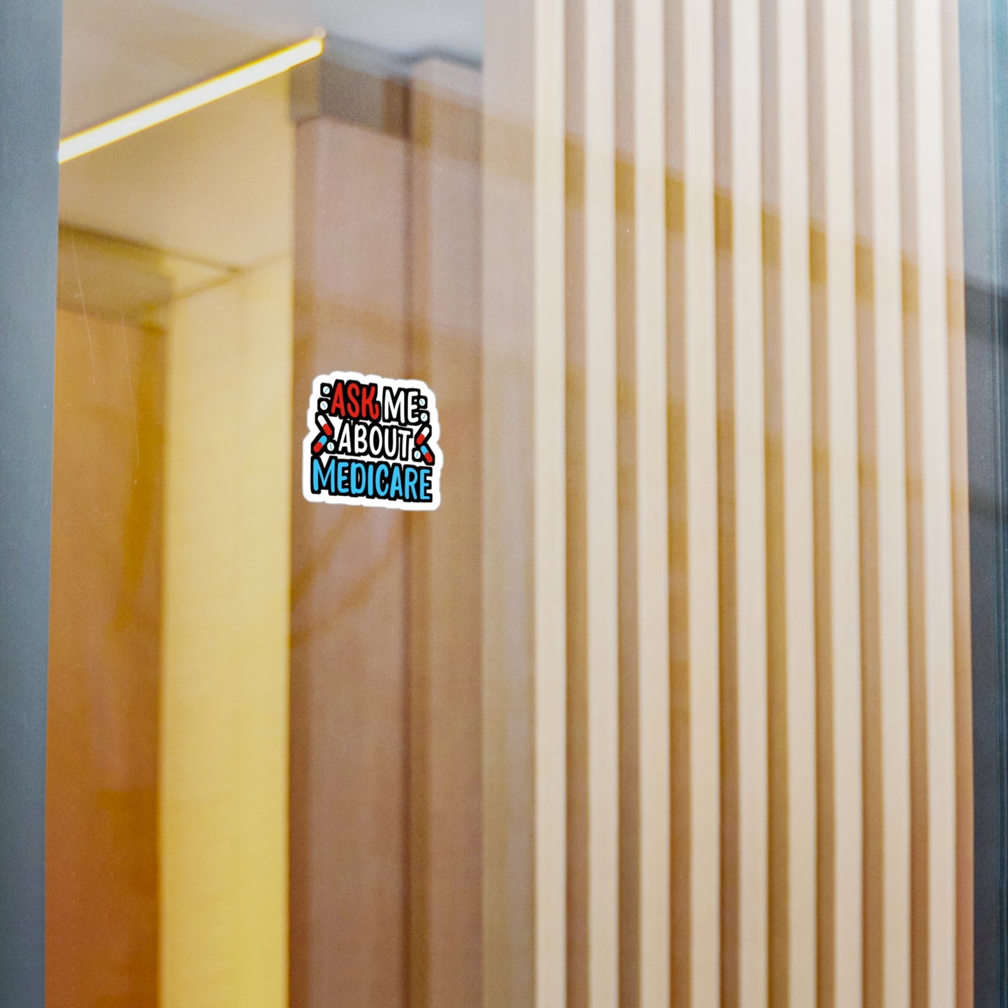 Ask Me About Medicare | Insurance-agent Sticker | Policy Vinyl Sticker | Premium Laptop Sticker | Insurance-agent Gift | Policy Gift