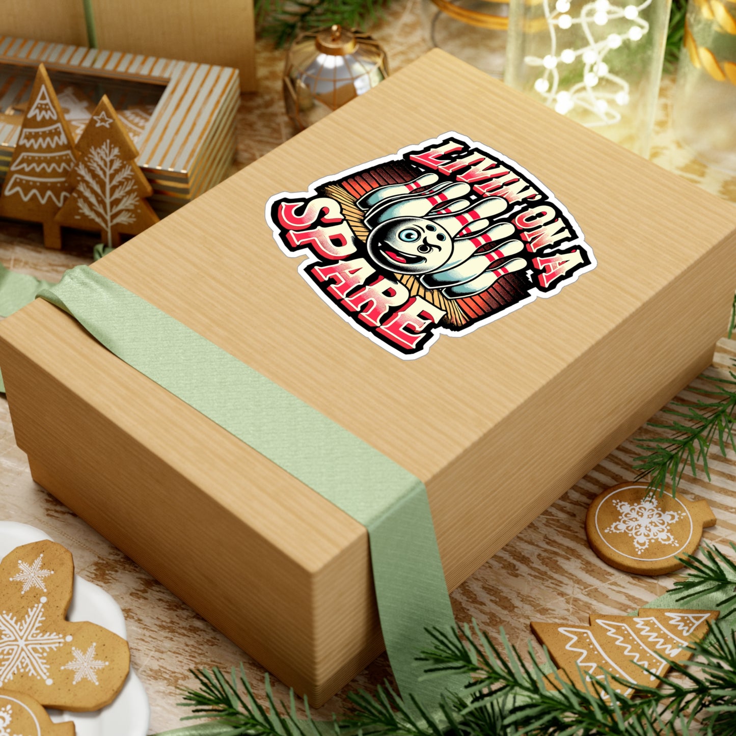 Livin on a Spare - Bowling Sticker for Laptop Sticker. Water Bottle Sticker, Vinyl Spare bowling Decal - Bowling Gift