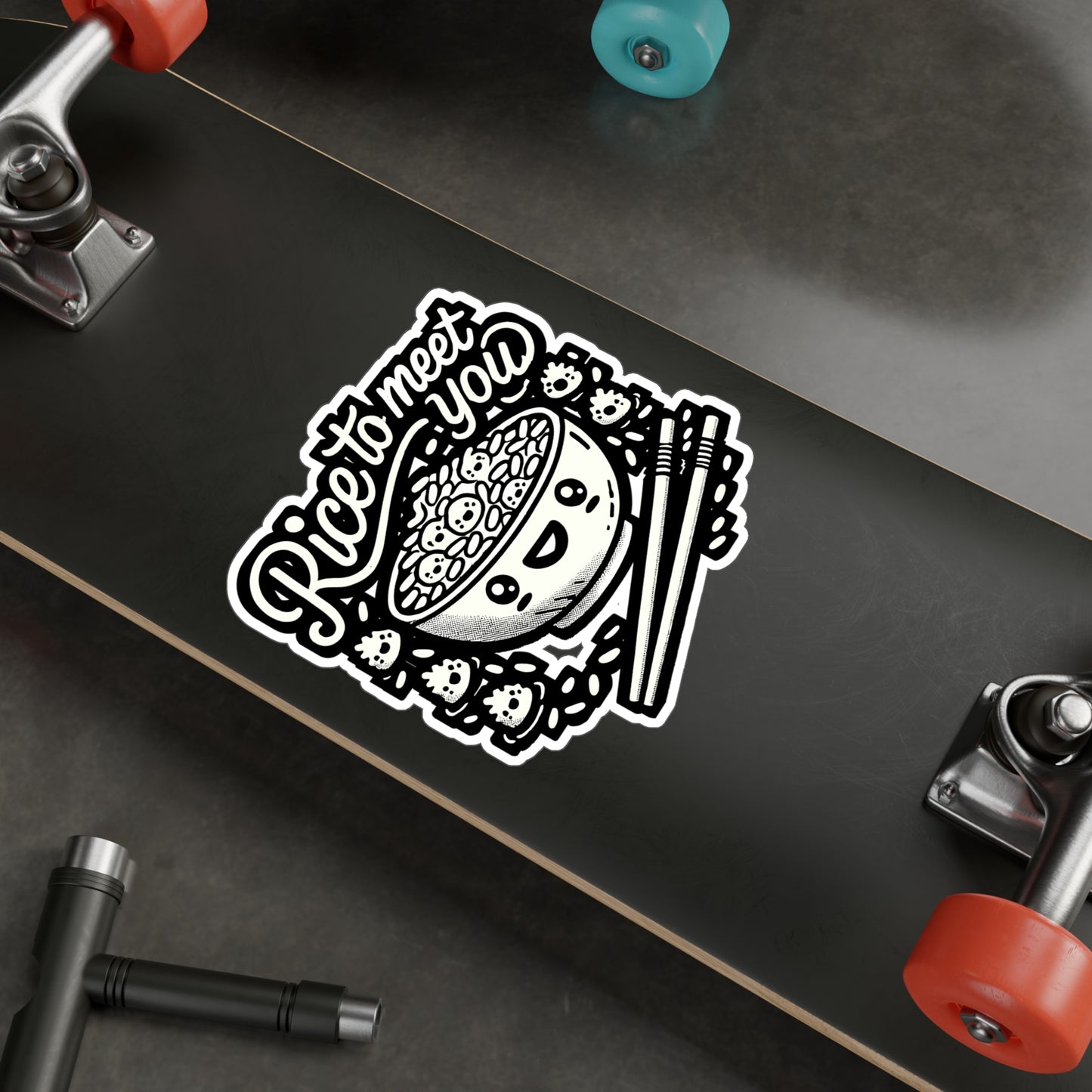 Rice To Meet You - Pinoy Sticker for Car Window Laptop Sticker. Water Bottle Sticker, Vinyl Filipino Decal, Philippine Sticker - Pinoy Gift