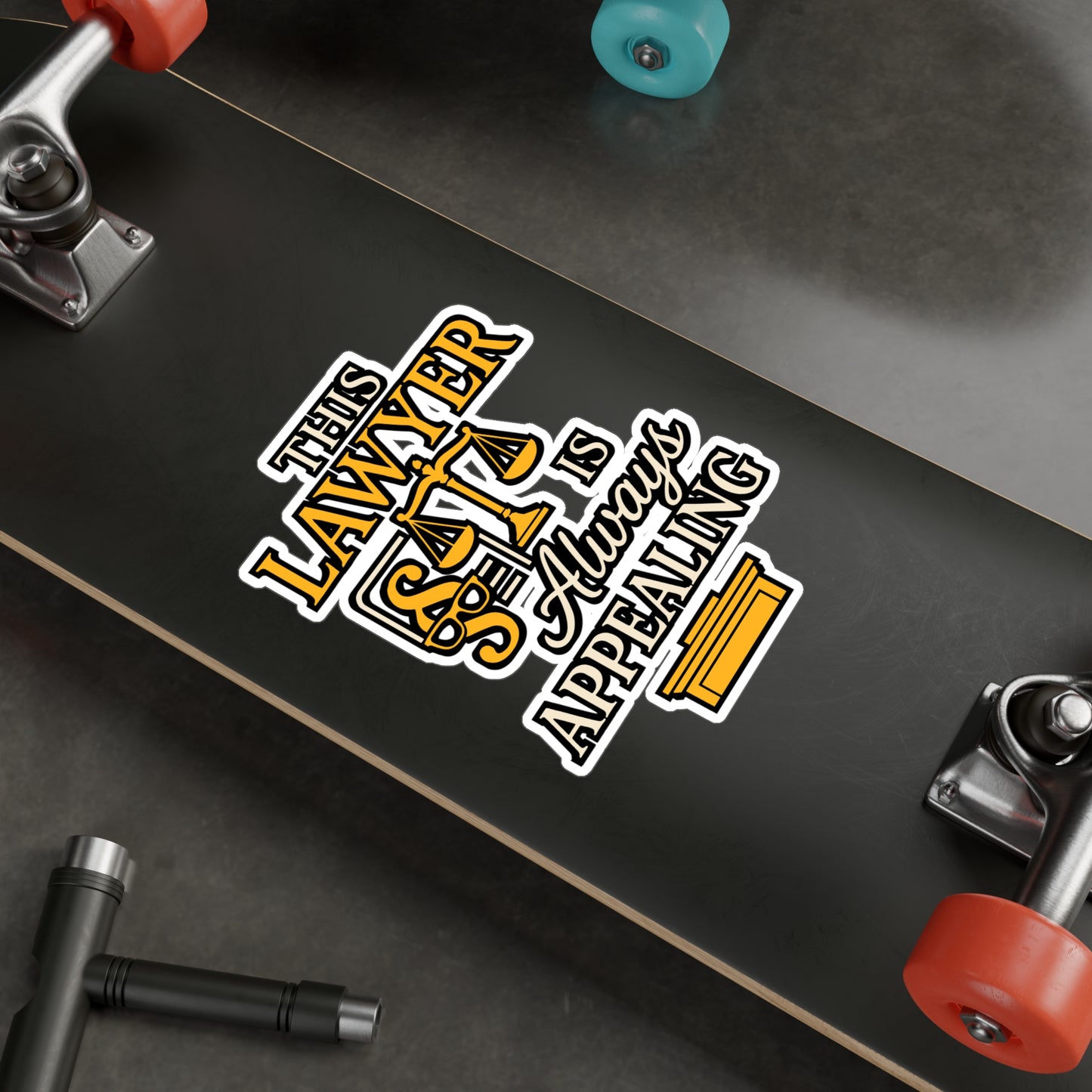 This Lawyer Is Always Appealing – Funny Lawyer Sticker for Laptop or Water Bottle | Vinyl Appeal Decal, Attorney Gift Idea