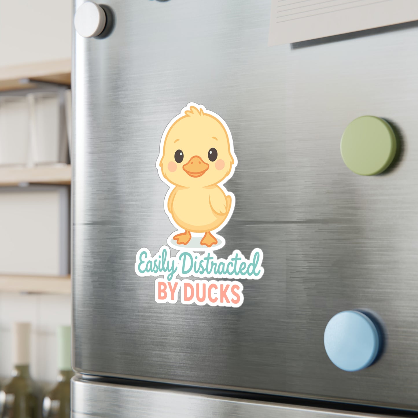 Easily Distracted By Ducks - Duckling Sticker for Laptop or Water Bottle – Gift for Duck Lovers and Animal Fans