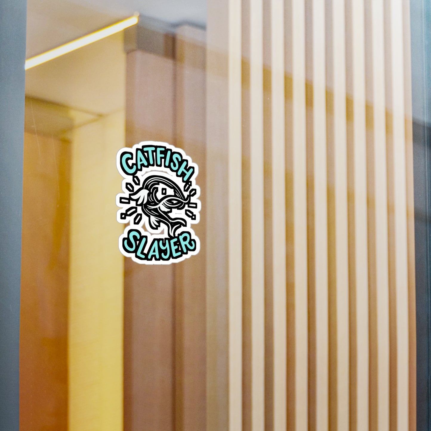 Catfish Slayer - Catfish Sticker for Car Window Laptop Sticker. Water Bottle Sticker, Vinyl Goonch Decal, Bait Sticker - Catfish Gift