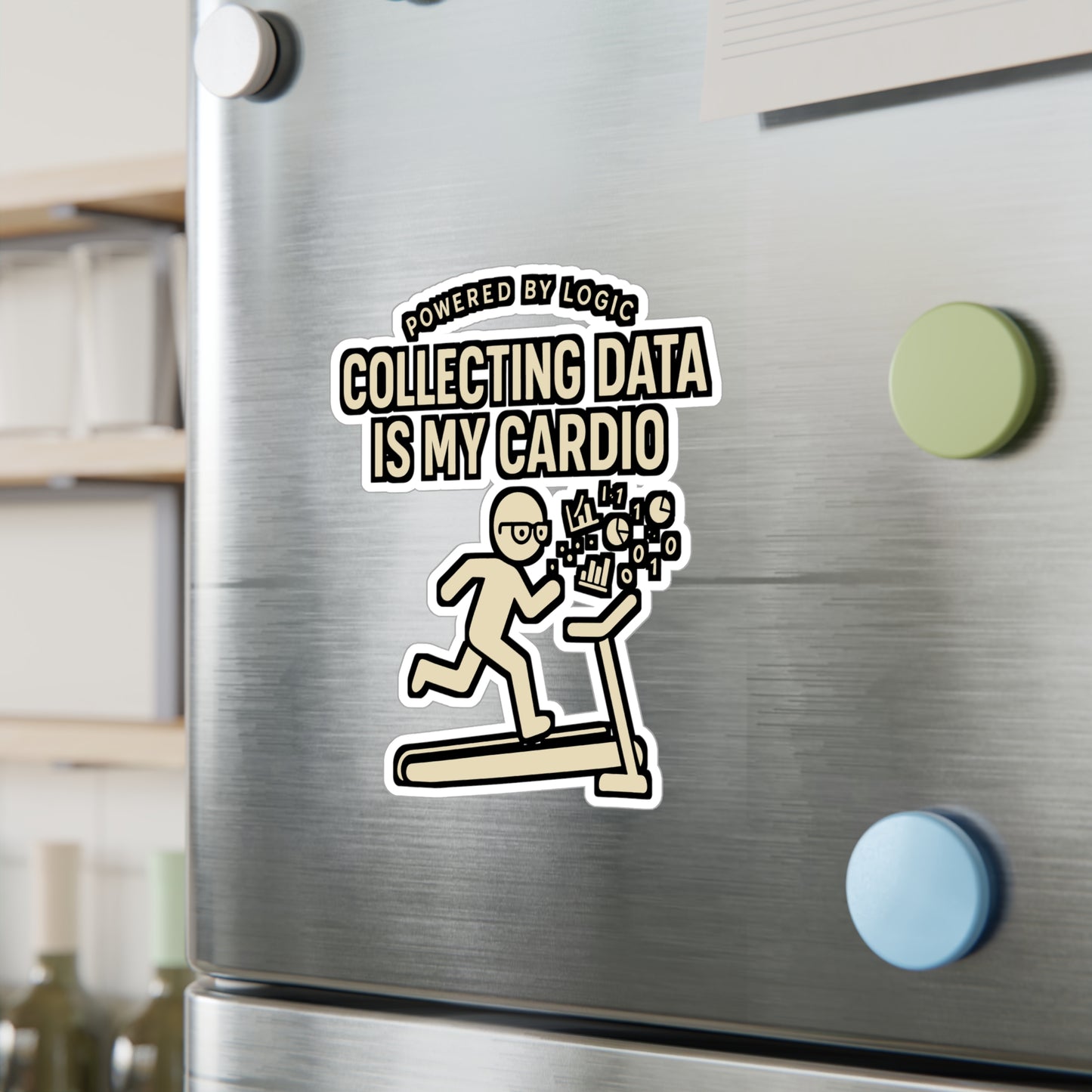 Collecting Data Is My Cardio – Vinyl Data Sticker for Laptop or Water Bottle | Data Collection Gift
