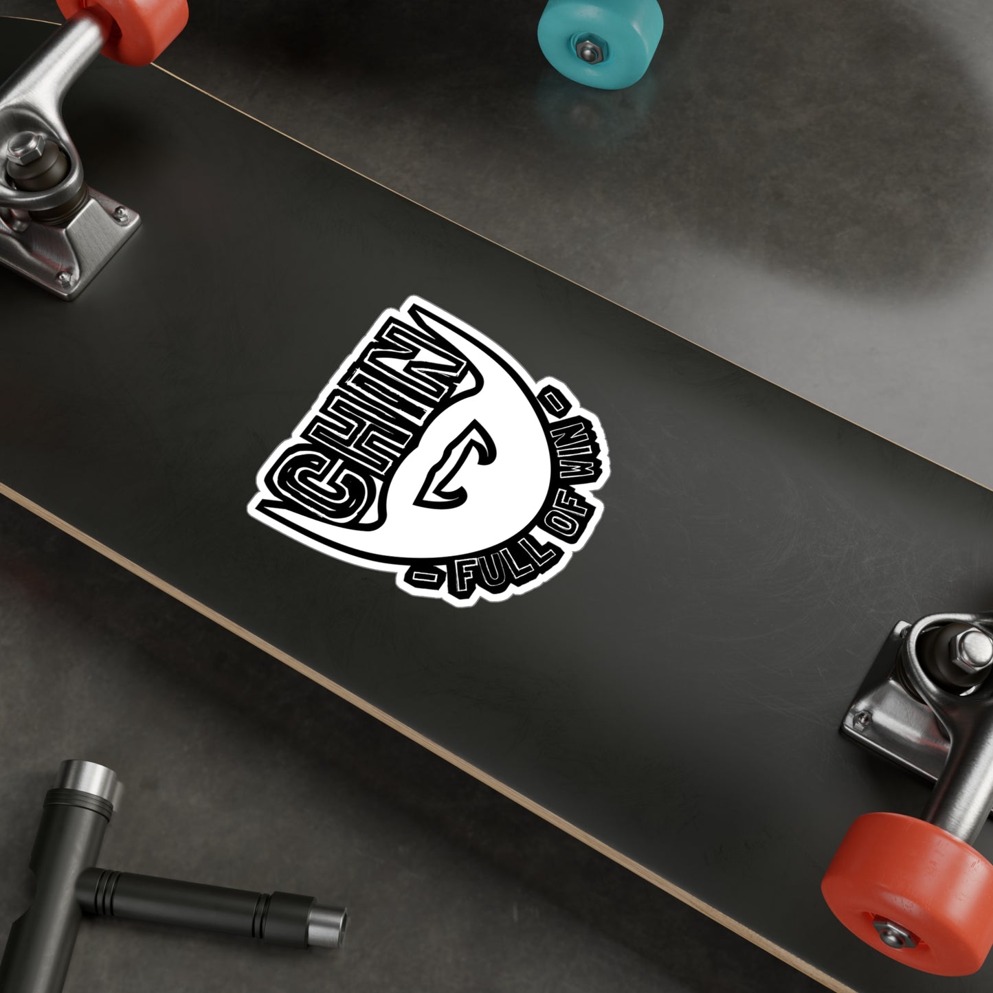 Chin Full Of Win - Beard Sticker for Car Window Laptop Sticker. Water Bottle Sticker, Vinyl Bearded Decal, Man Sticker - Beard Gift