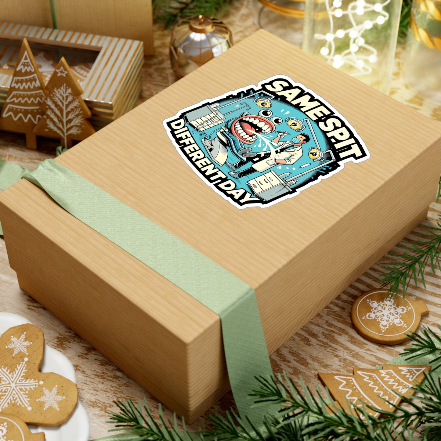 Same Spit Different Day - Dentist Sticker for Laptop Sticker. Water Bottle Sticker, Vinyl Dental Decal - Dentist Gift