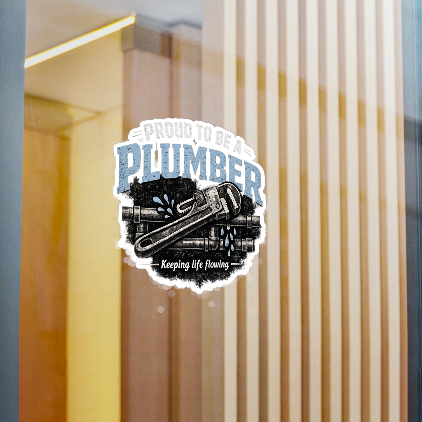 Plumber Sticker Proud to be a Plumber Waterproof Vinyl Decals for Laptop, Water Bottle, Pipefitter Plumbing Steamfitter Gift