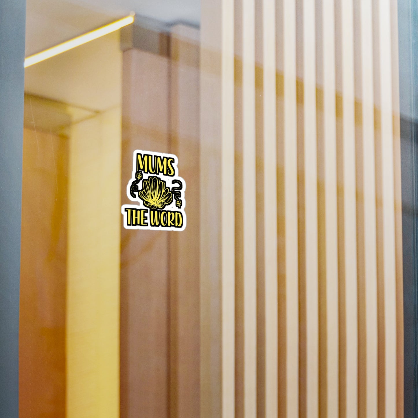 Mums the Word - Flower Sticker for Wall, Laptop, Window, Truck, Car Flower Gift Vinyl Flowers Decal Sticker