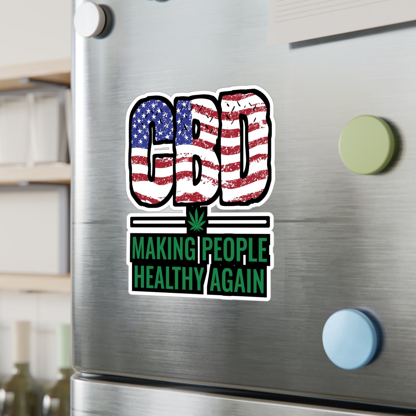 CBD Making People Healthy Again - Cbd-oil Sticker for Laptop Sticker. Water Bottle Sticker, Vinyl Cbd Decal - Cbd-oil Gift