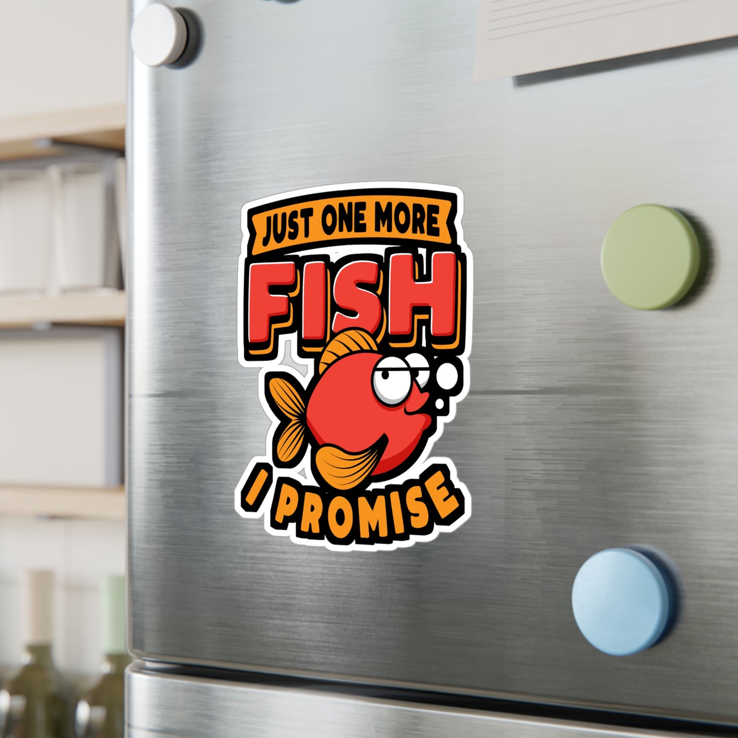Just One More Fish I Promise - Aquarist Sticker for Laptop Sticker. Water Bottle Sticker, Vinyl Aquascaping Decal - Aquarist Gift