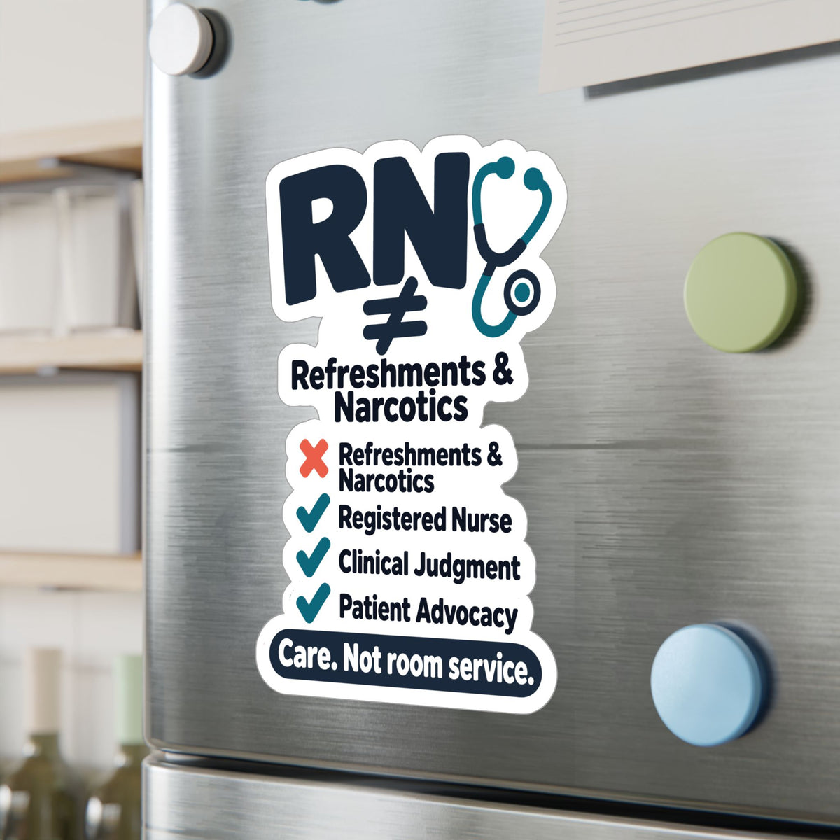 Nurse Sticker – RN ≠ Refreshments & Narcotics Funny Nursing Student Vinyl Decals for Laptop, Water Bottle