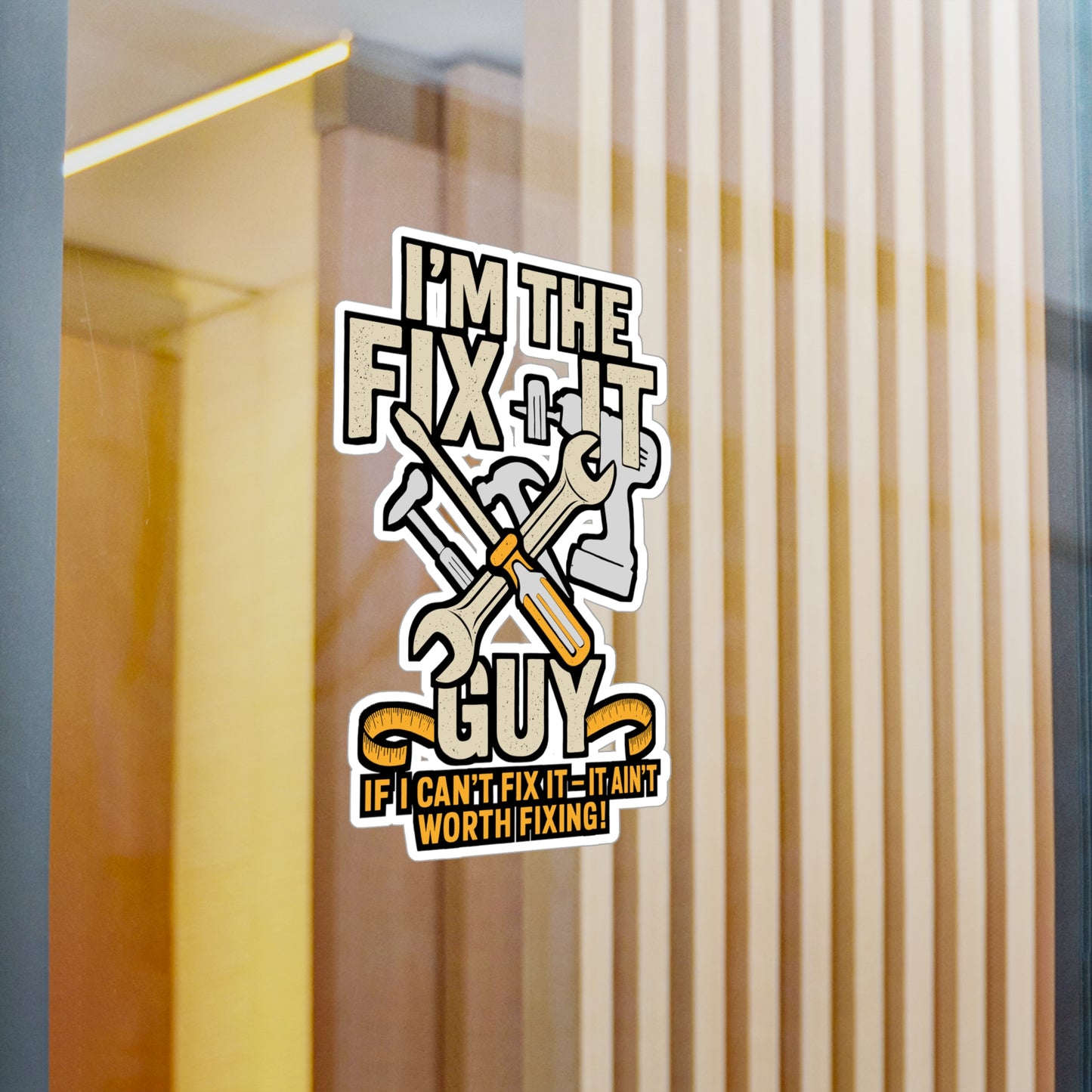 I'm The Fix It Guy – Handyman Sticker for Laptop or Water Bottle | Funny Repair Tech Vinyl Decal | Duct Tape Humor Gift