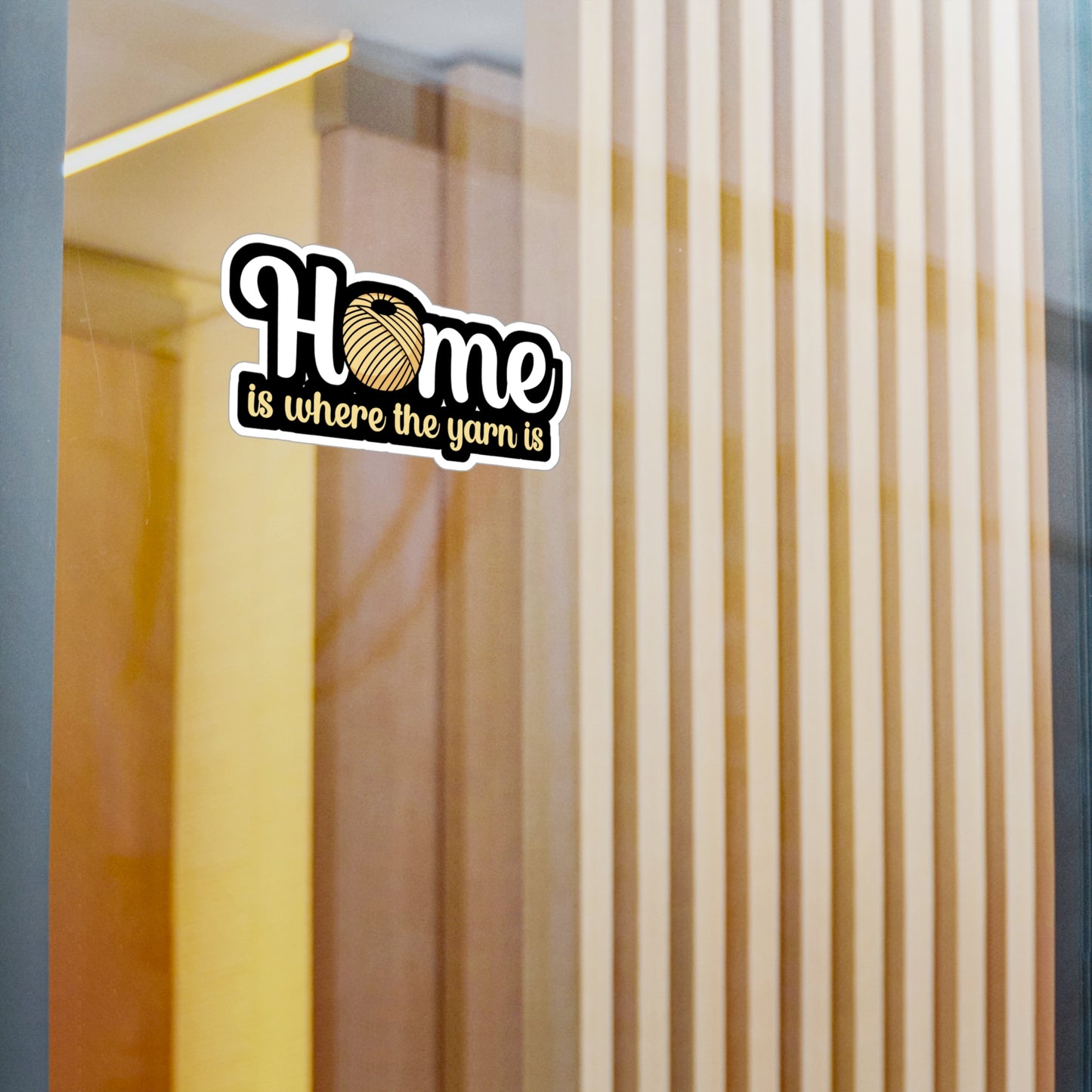 Home is where the yarn is - Crocheting Sticker for Wall, Laptop, Window, Truck, Car Crocheting Gift Vinyl Crocheter Decal Sticker
