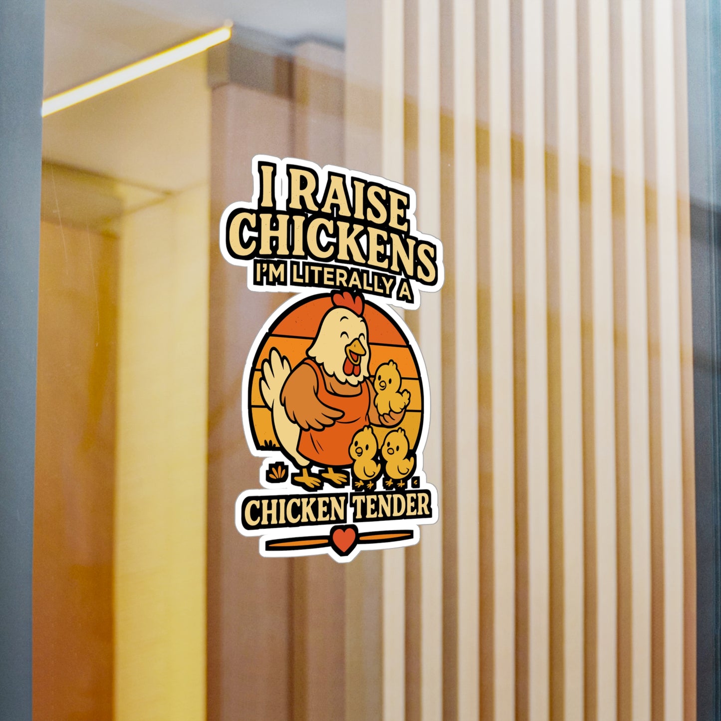 I Raise Chickens I'm Literally a Chicken Tender – Funny Rooster Sticker for Laptop or Water Bottle | Vinyl Farm Animal Gift Decal