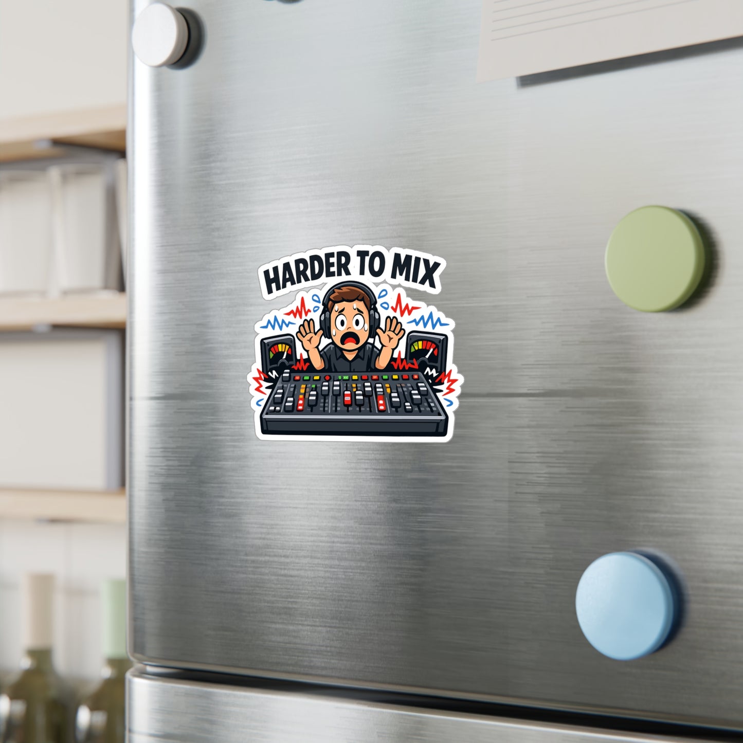Karaoke Sticker Harder to mix Music Beer Booze Humor Decals, Waterproof Vinyl for Laptop, Water Bottle