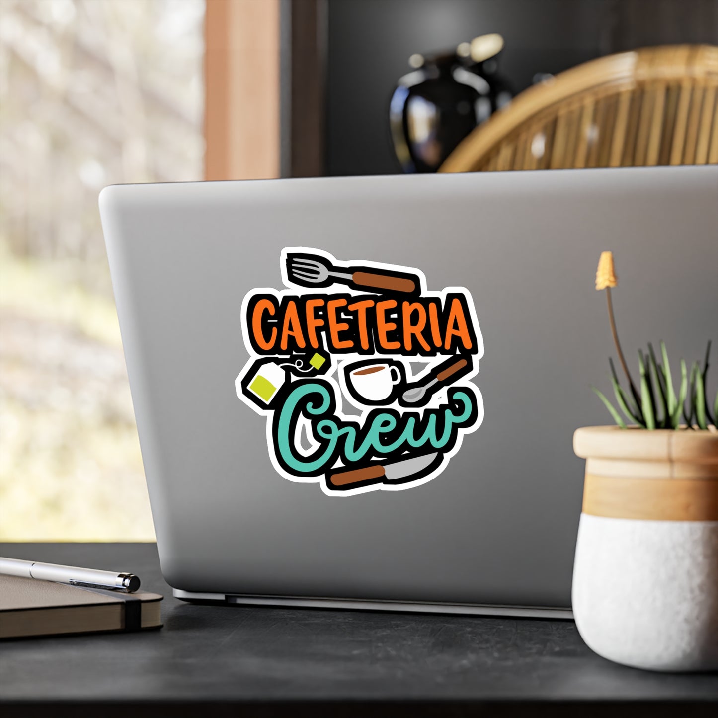 Cafeteria Crew - Lunch lady Sticker for Car Window Laptop Sticker. Water Bottle Sticker, Vinyl Lunch Decal, School Sticker - Lunch lady Gift